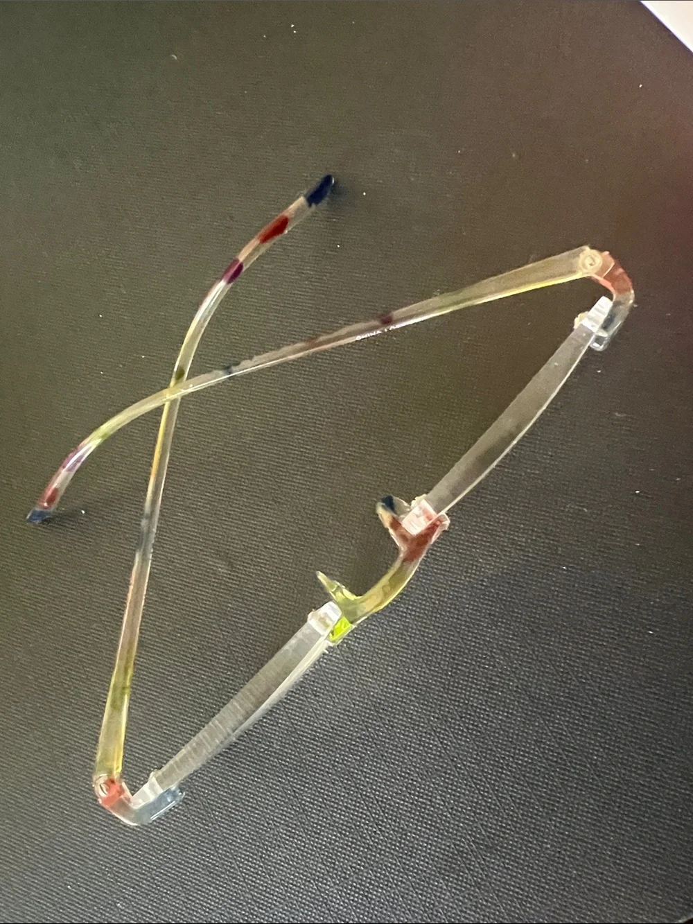 +3.25 Rimless Multicolor Temple Reading Glasses